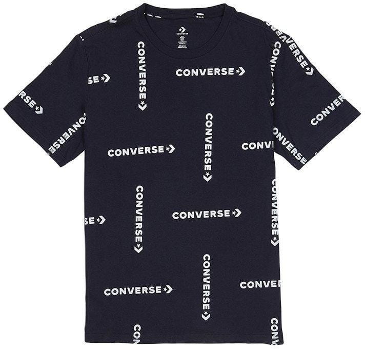 Camiseta converse grid wordmark print tee t-shirt