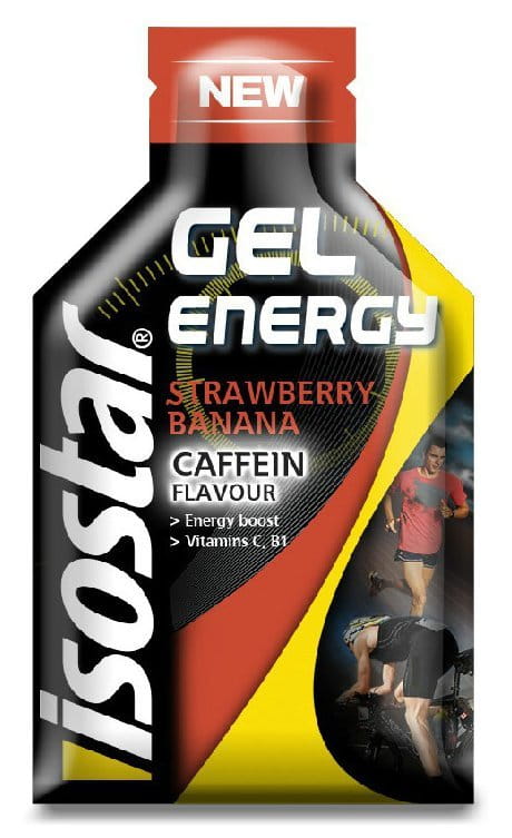 Geles energéticos Isostar GEL CAFFEIN STRAWBERRY BANANA 35g