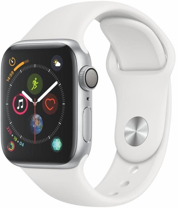 Reloj Apple Watch Series 4 GPS, 40mm Silver Aluminium Case with White Sport Band