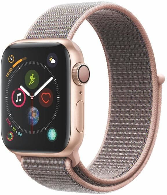 Reloj Apple Watch Series 4 GPS, 40mm Gold Aluminium Case with Pink Sand Sport Loop