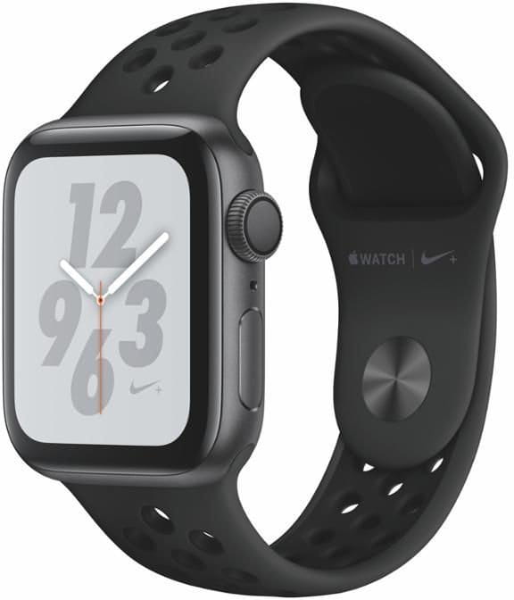 Reloj Apple Watch + Series 4 GPS, 40mm Space Grey Aluminium Case with Anthracite/Black Sport Band